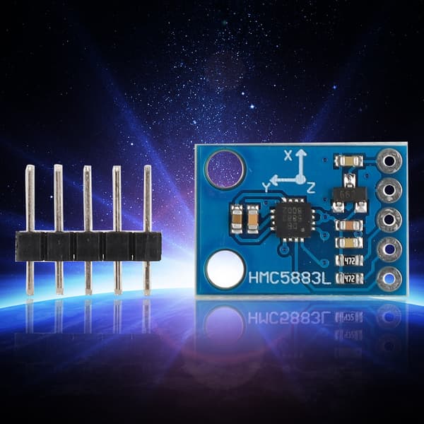 HMC5883L Kalibreringsfrit Modul Elektronisk Kompas Modul Triaksial Magnetfeltsensor