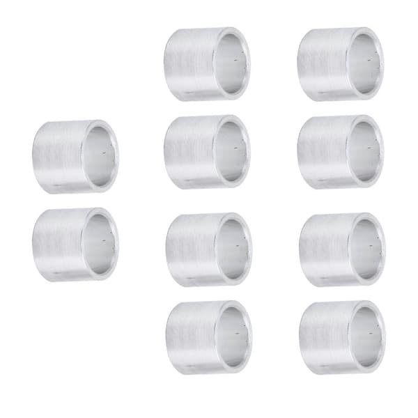 10 stk. runde, ugengede afstandsstykker i aluminiumslegering med 10 mm udvendig diameter