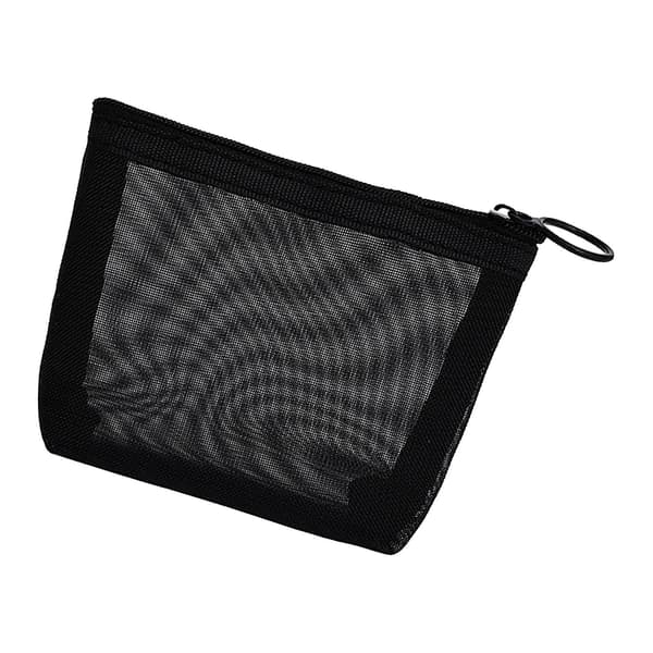 Mesh makeuptaske, stor kapacitet, lynlås, kosmetiktaske til rejser, toilettaske i mesh [DB]