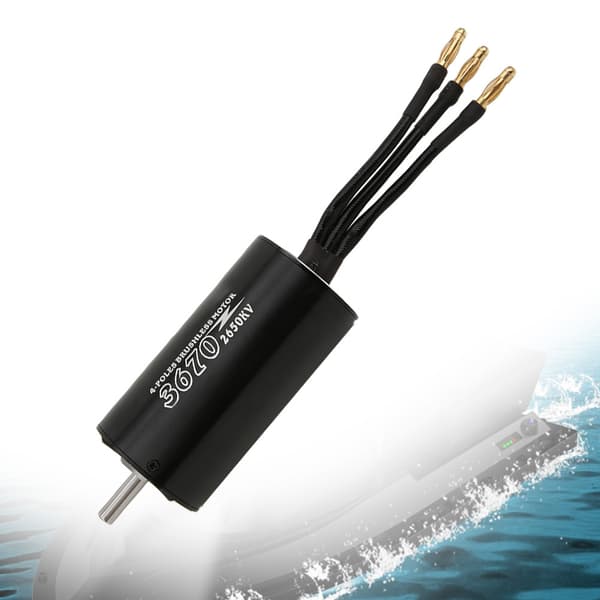 Til SURPASS HOBBY Ikke-induktiv børsteløs motor Sort til 5,0 mm 3670 2650KV RC-båd