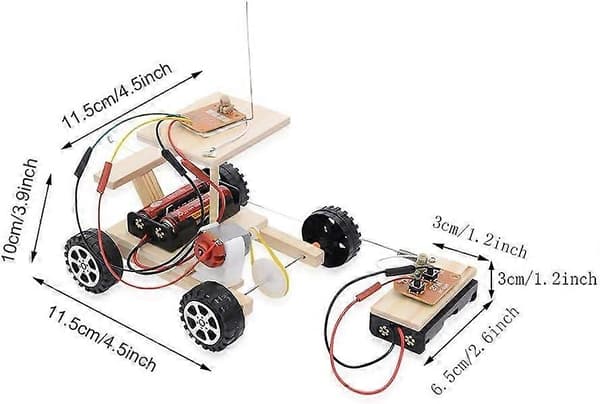 Assembly Car Model, DIY Assembled RC Car Toy Electric Remote Control Vehicle Kit Kids Handmade