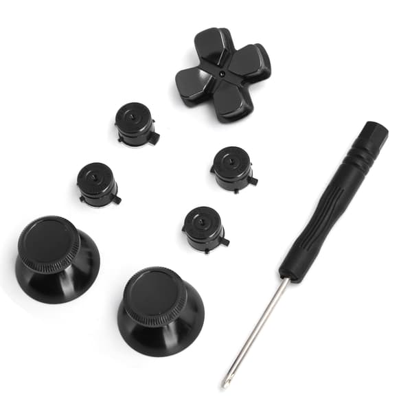Spillkontroll Aluminiumlegering Knapper Tommelpinne Sett Reservedeler for PS4