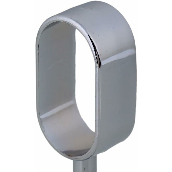 2 st 16 mm silverpläterade garderobsstänger i zinklegering