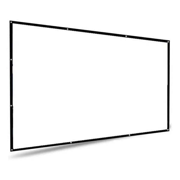 100 inch Projector Screen 16:9 Foldable Wrinkle Resistant Precise Holes HD Projector Screen Compatible