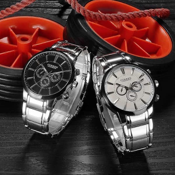 CURREN 8001A Herre Quartz Business Ur Hvid Urskive [DB]