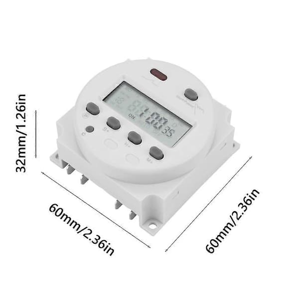 CN102A Digital LCD Elektronisk Timer Cyklus Nedtælling Tidsstyringskontakt (220V)