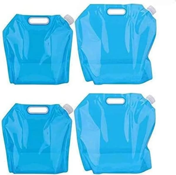 4 x Sammenleggbar Vanntank Bærbar Sammenleggbar Drikkevann [2x5L + 2x10L] Vanntank Avfall