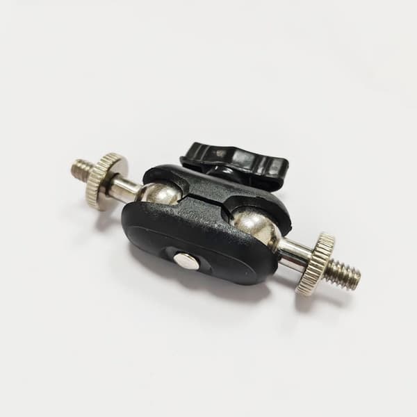 2-pak erstatnings superklemme – 17 mm dobbelt kugleled + 1/4\" skrue til GoPro, telefon, webcam