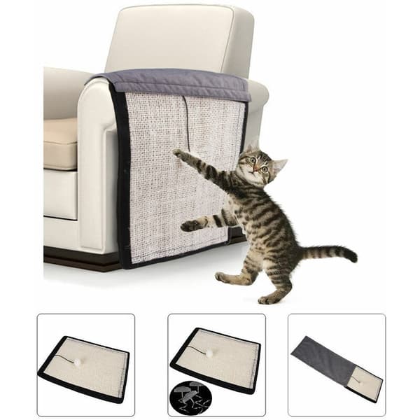 Cat Scratch Board New Product Creative Cat Grinding Claw Sisal Cat Scratch Sofa Protective Pad Cat Scratch Post Beige (Nails)