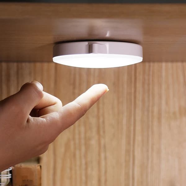 Rund berøringsfølsom lampe ladesensor nattlampe trådløs c
