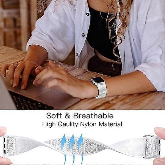 1 stk. nylon elastisk enkelt løkke-urrem, justerbar erstatningsrem, egnet til mænd og kvinder
