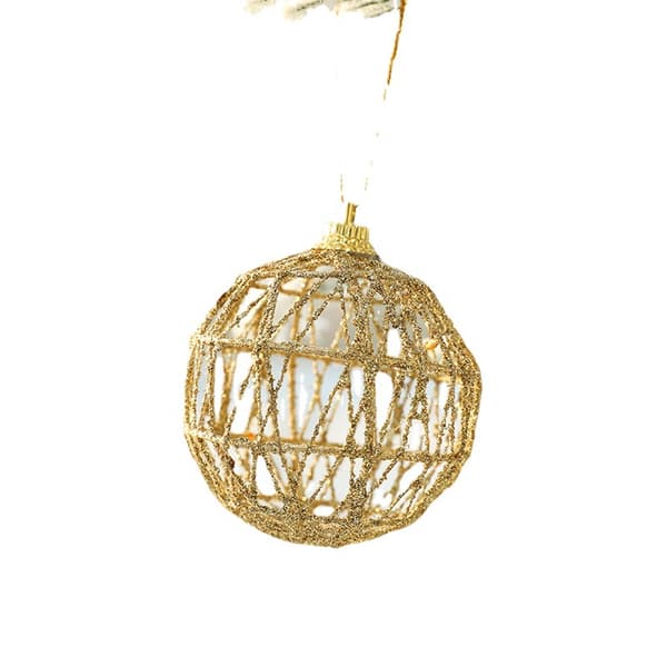 #Julgransdekoration guld boll prydnad 8 cm/3 stycken#