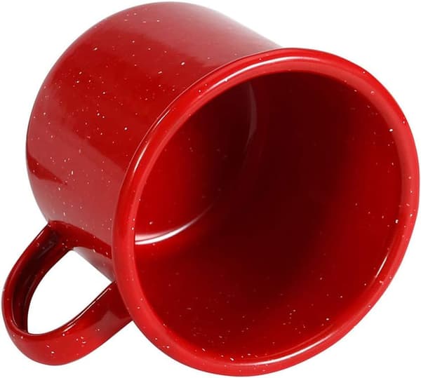 Campingmuggar för utomhusbruk - Kaffemugg 12 oz - Emaljerad resemugg