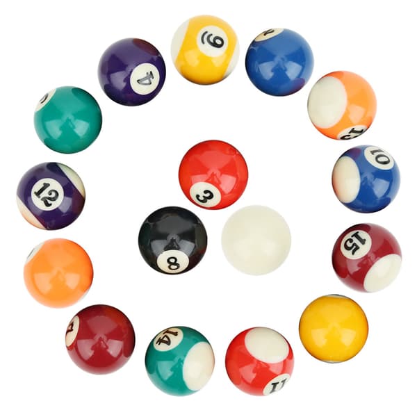16 pcs Eco-Friendly 38mm Resin Billiard Balls, Toy, Mini Pool Table Accessories