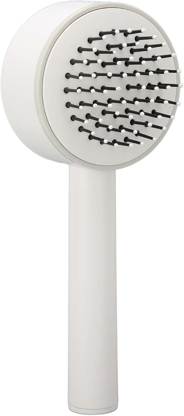 Hvid - 1 Styk 3D Luftpude Massager Selvrensende Hårbørste DXGHC