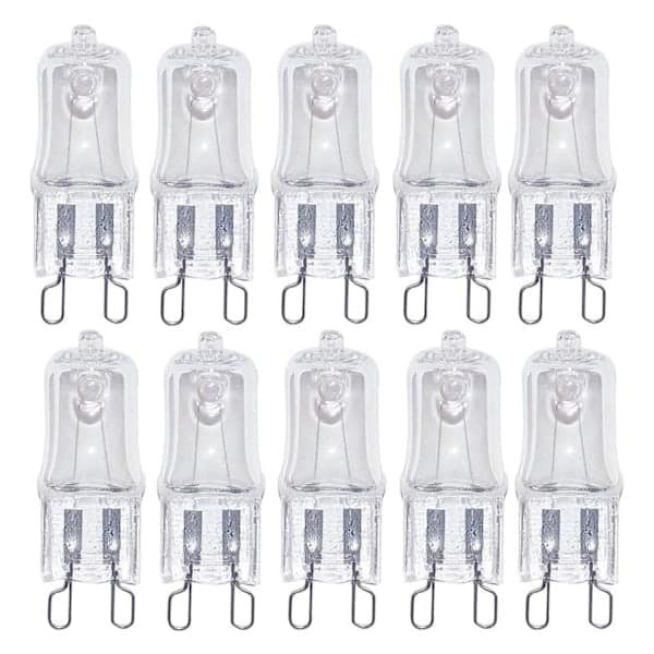 10-pakning Halogen G9 230V 20W, Erstatningspære, Varmhvit 2700K