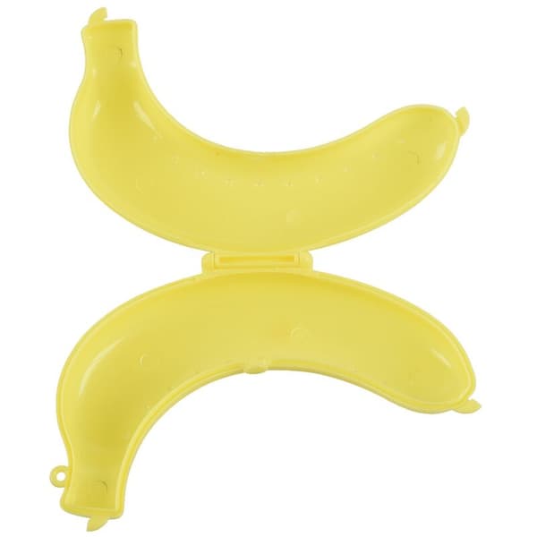 Gul Bananformet Bærbar Bananoppbevaringsboks