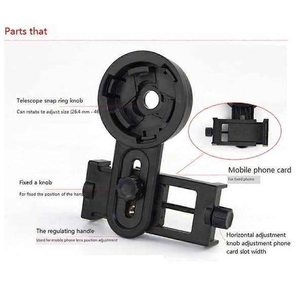 Binoculars Telescope Accessories Adapter Connection Clamp Fits Mobile Phone Holder for Binoculars