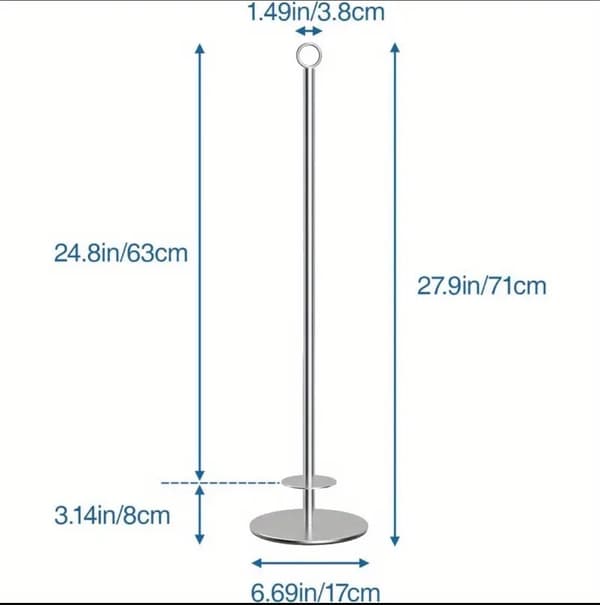 WC-paperiteline - varatelineellä - WC-paperiteline (ruostumaton teräs 71cm)