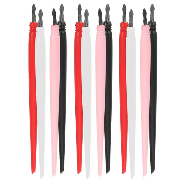 12 stk DIY Skrabelodder Tegnepenne Genanvendelige Metalspidser Skrabemaleripenne