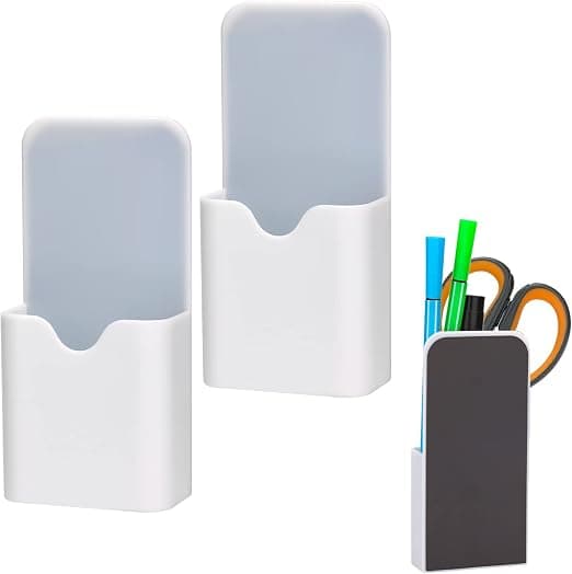 Hvid 2 stk 5,6*12CM, magnetisk penneholder magnetisk markør, Ho
