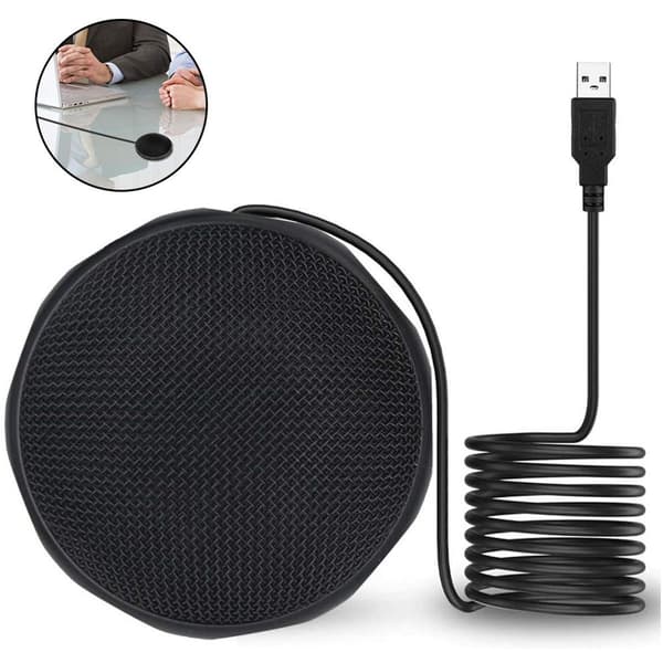 USB-skrivebords-/laptopdatamaskinmikrofon, 360° rundstrålende kondensator KLB