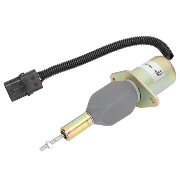 Fuel Stop Solenoid Excavator Engine Stop Electric Flameout Accessories 3930233 DC12V