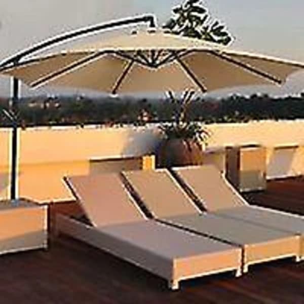 Replacement Cover for 8-Rib, 3m Parasol - Waterproof, UV Protection, Beige Fabric