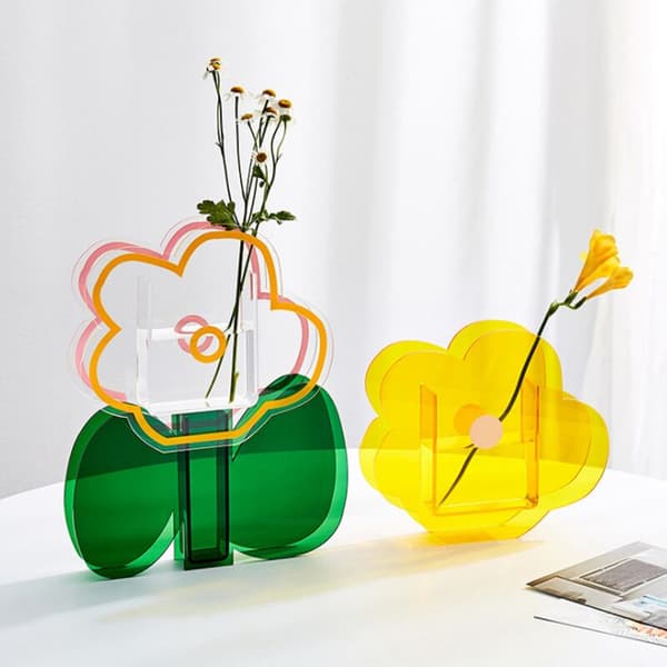 Akrylvas Sminkbørste/Pennholder Elegant Moderne Samtidsdesign Vase for Hjem Bryllupsdekorasjon A
