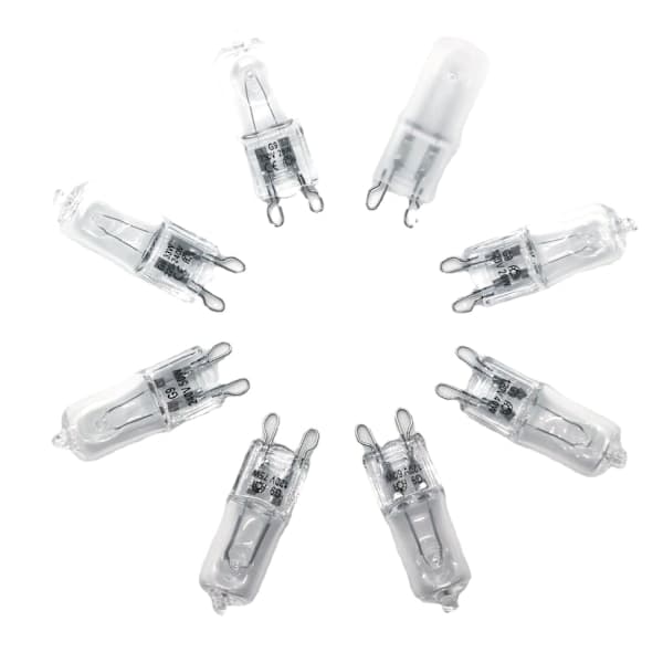 10-pakning Halogen G9 230V 20W, Erstatningspære, Varmhvit 2700K