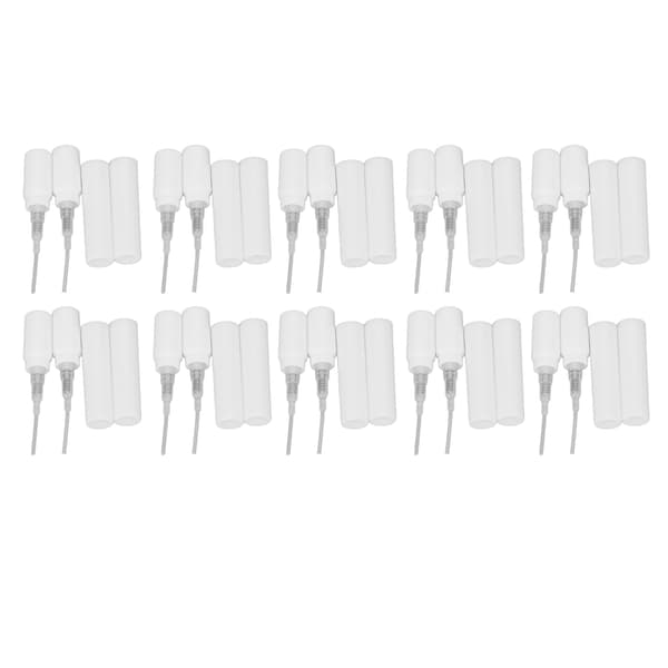 20pcs Miniature Spray Bottle 5ml White ABS Fine Mist Refillable Empty Spray Bottle for Perfume