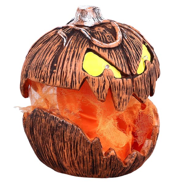 20 cm stemmeaktiveret græskar løftende belysning græskar dekoration til indendørs græsplænebord Halloween spøgelseshus