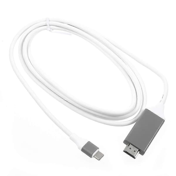USB Type-C til HDMI 2M Kabel til Samsung Galaxy S8 G950 - Hvid