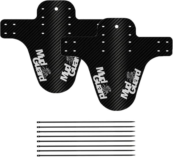 Two-piece carbon fiber fender, compatible with front and rear wheels
