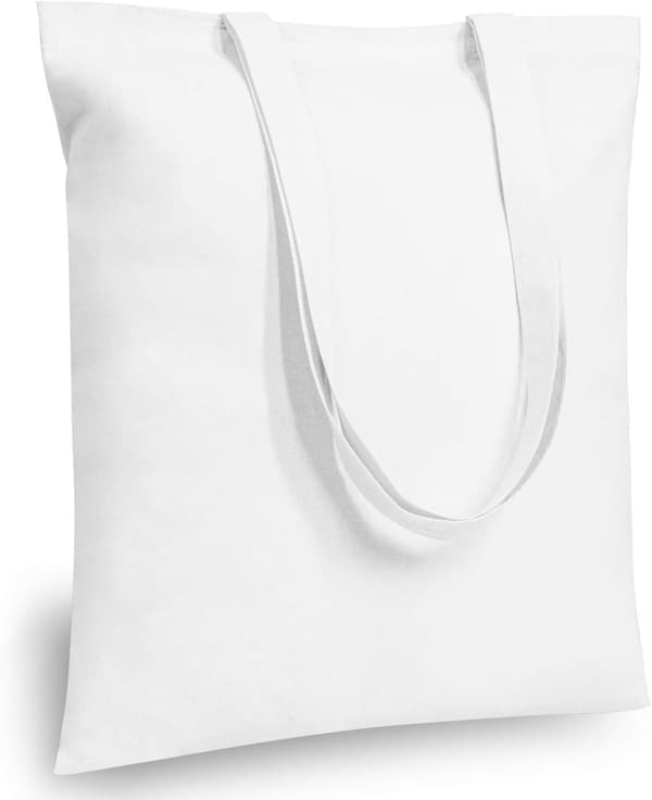 5 | 12 | 24-pack Ekonomiska 16\"x14\" Vita Bomulls-Väska, Lätt
