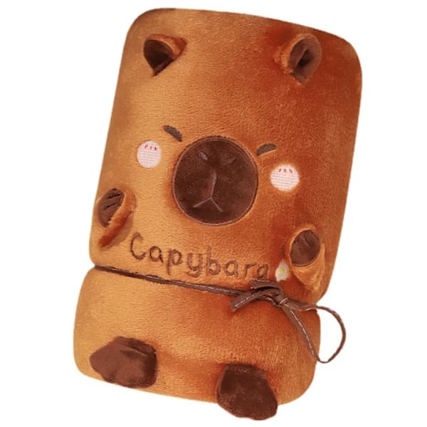 Capybara Tæppe - Bærbart Overdimensioneret Tæppe Hoodie Rejsetæppe Hættejakke 85*90cm