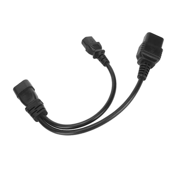 IEC320 C14 til C19 og C13 Strømkabel Enkelt IEC 320 C14 til C19 C13 Y-splitter Strømkabel 10A 250V 32 cm