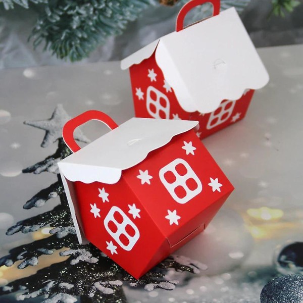 10st julgodispåsar Jultomten presentförpackning DIY Cookie Packaging Bag God Julfest