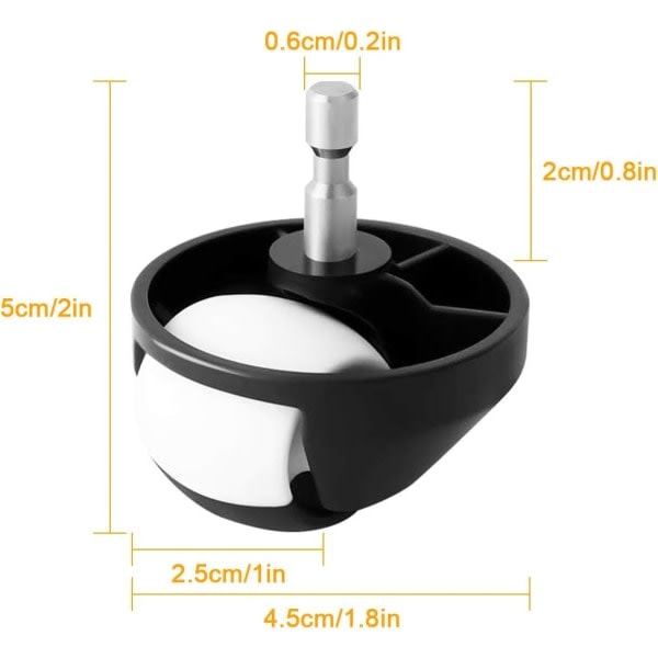 2-pak erstatningshjul til iRobot Roomba 500 600 700 800 900