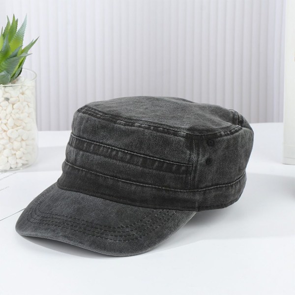 Män Kvinnor Kamouflage Arméhatt Camo Militär Kadett Combat Cap black