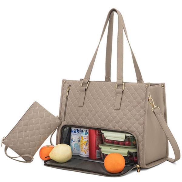 Isoleret madkasse til kvinder, Crossbody-computertaske til kvinder 42*30*18cm