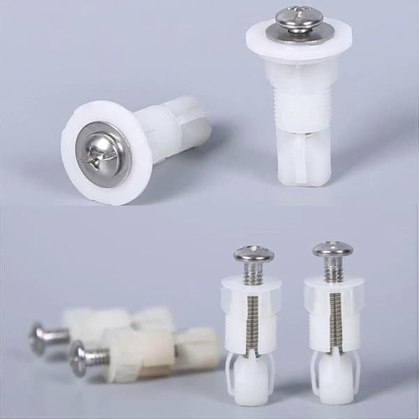 Toiletsæde Ekspansionsskruer Toilethængsel Topmonteringsskruer Nylon Kit Tilbehør [DB]