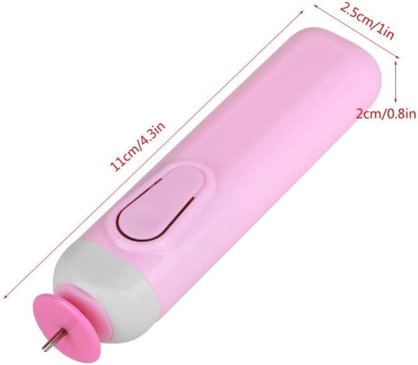 Electric Quilling Pen DIY Paper Tool Rolling Steel Rolling Curling Pen DIY Paper Process (Pink)