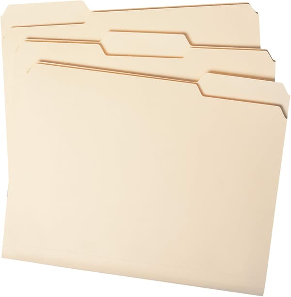 Klippmerkede papirmapper, brevstørrelse - 10-pakning (23*37,5 cm)
