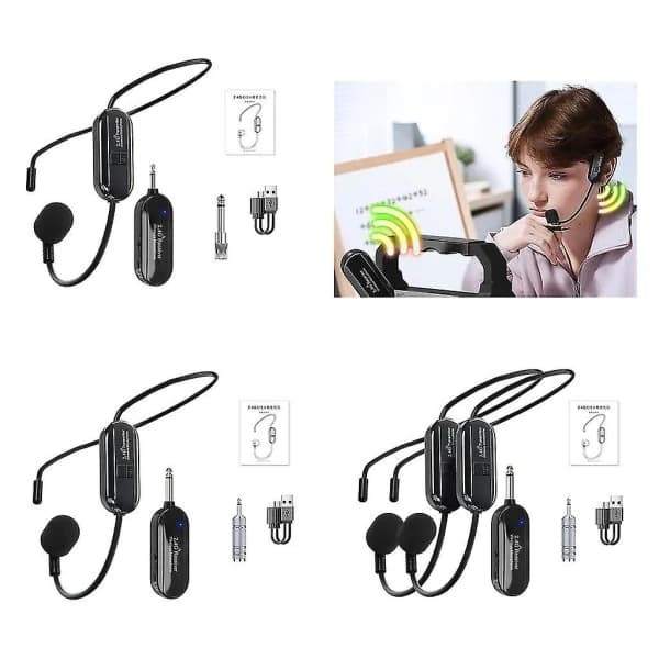 Trådlös Mikrofon Professionell 50m Stabil Sändning Headsetmikrofon-hhny B B