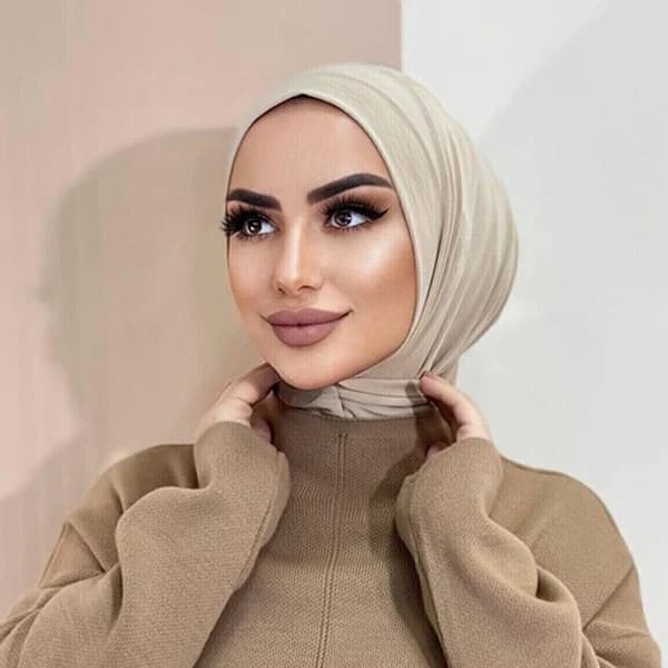 Hodesjal Muslimsk Bonnet HVIT Hvit