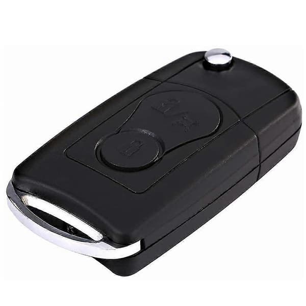 For Actyon Kyron Rexton Folding Remote Key Shell Case 2 Buttons Car Accessories, black