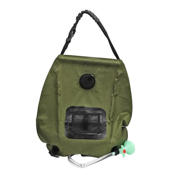 Grønn 20L Soldusjpose Sammenleggbar PVC Sammenleggbar Campingdusjpose for Utendørs Vandring