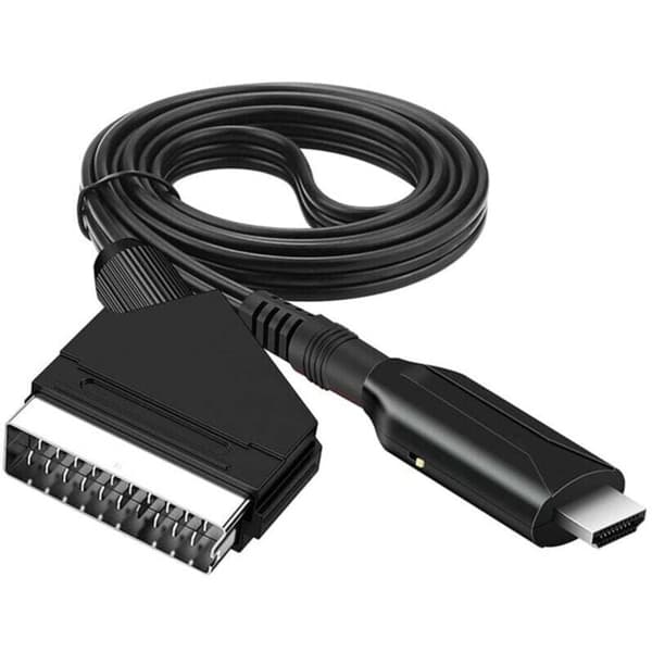 HDMI til SCART-adapteromformer med lydvideostøtte, kompatibel med 1080p/720p