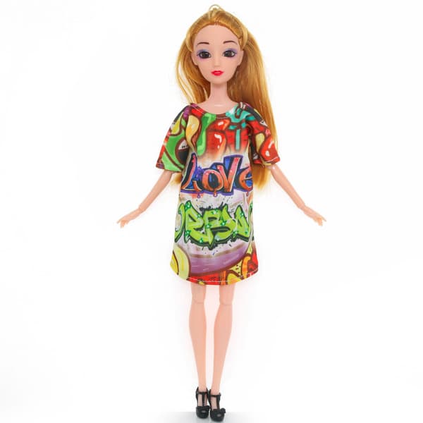 Barbie-modedragt, 3 dele, 3 dukketilbehør, til børn
